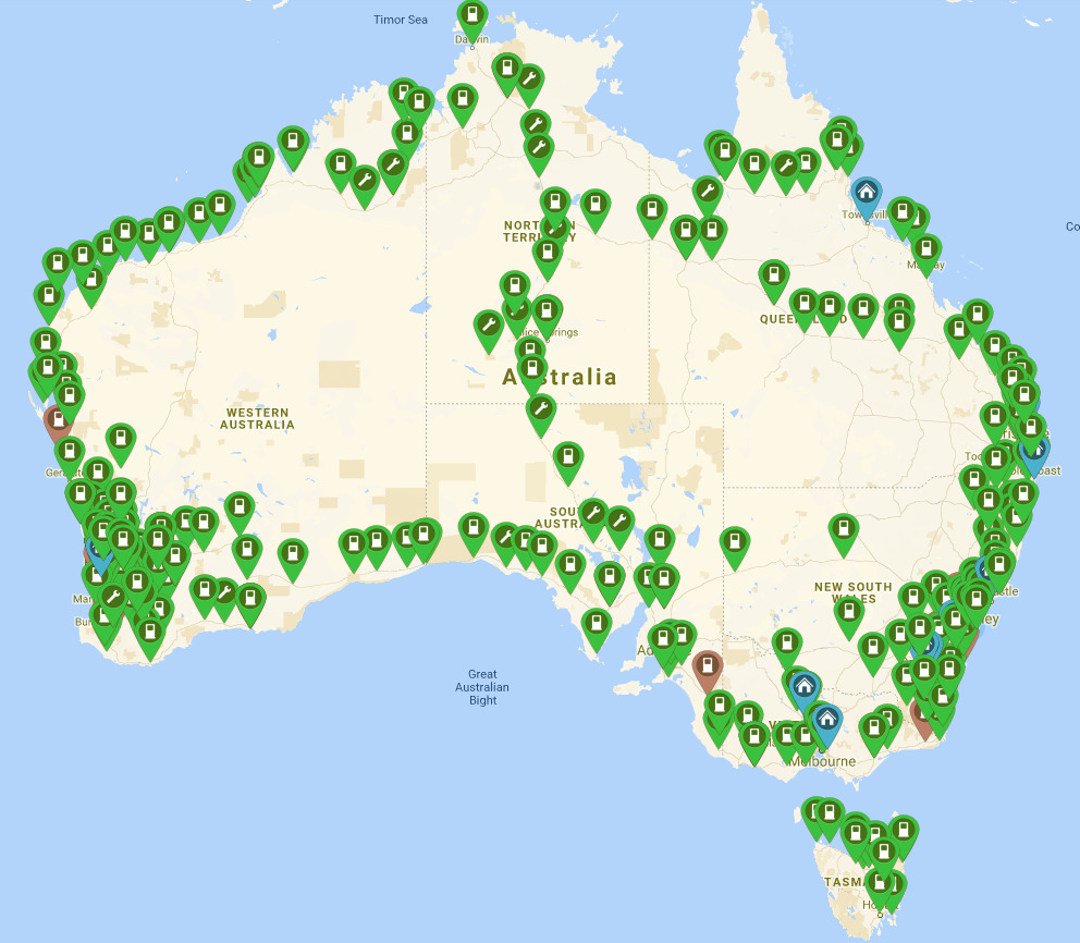 australian charging points 2022